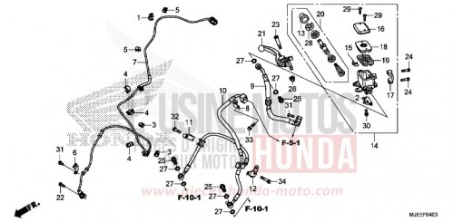MASTRO FRENO ANTERIORE (CB650FA) (2) CB650FAH di 2017
